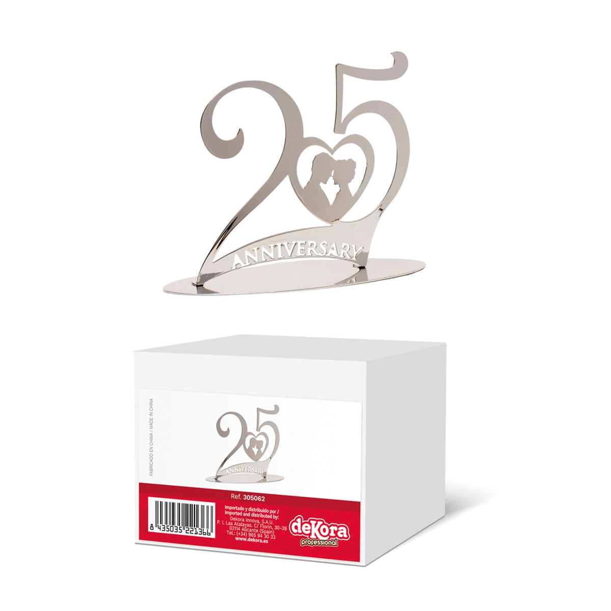 25 ANIVERSARIO METAL PLATA 20X16CM