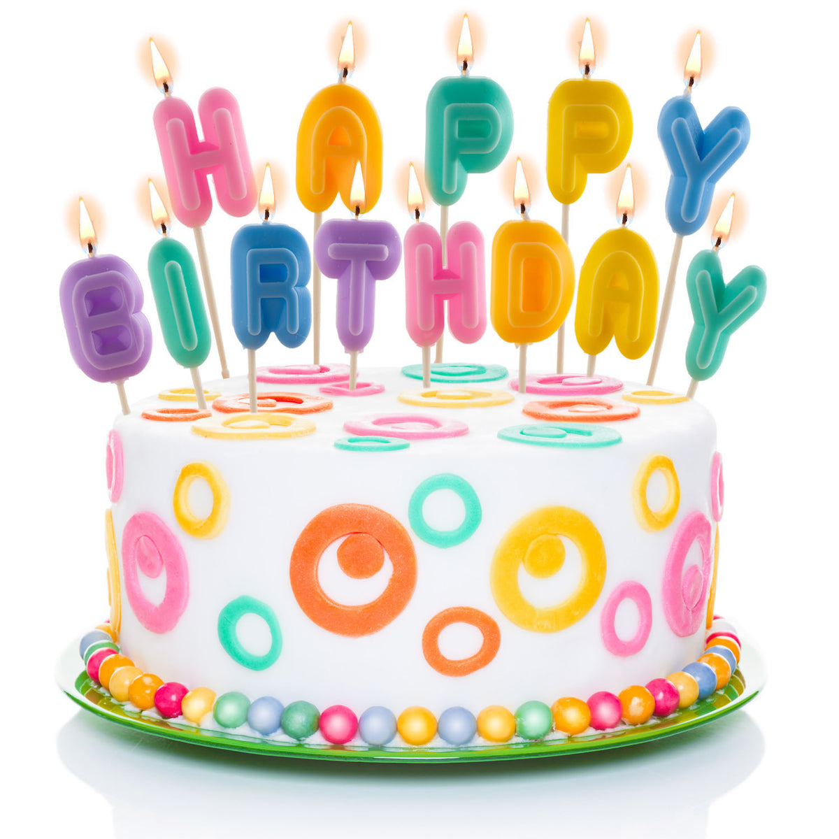 BIRTHDAY CANDLES HAPPY BIRTHDAY LETTERS 8CM