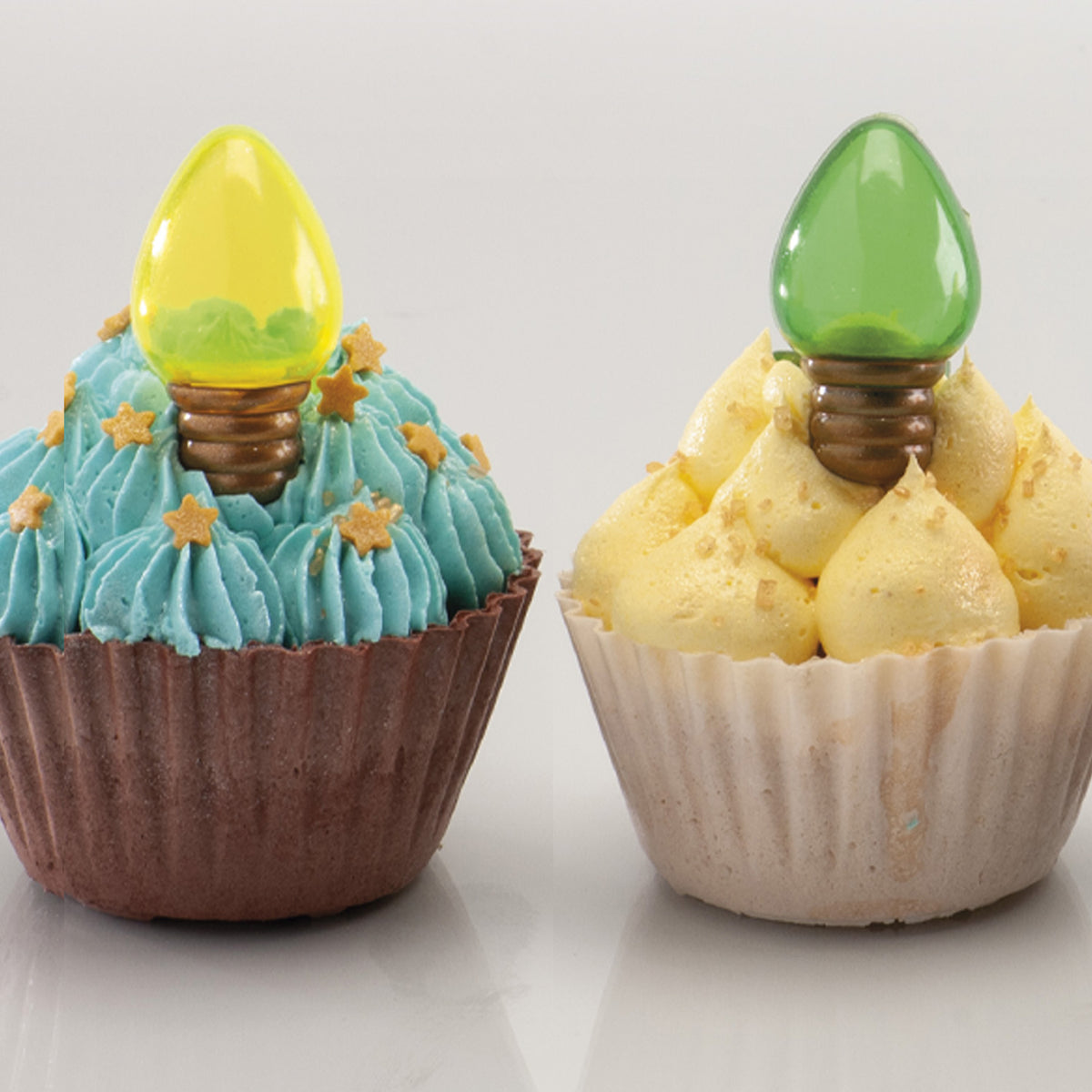 CAKE TOPPER PLASTICO LUCES DE NAVIDAD 4,5CM 144 UDS