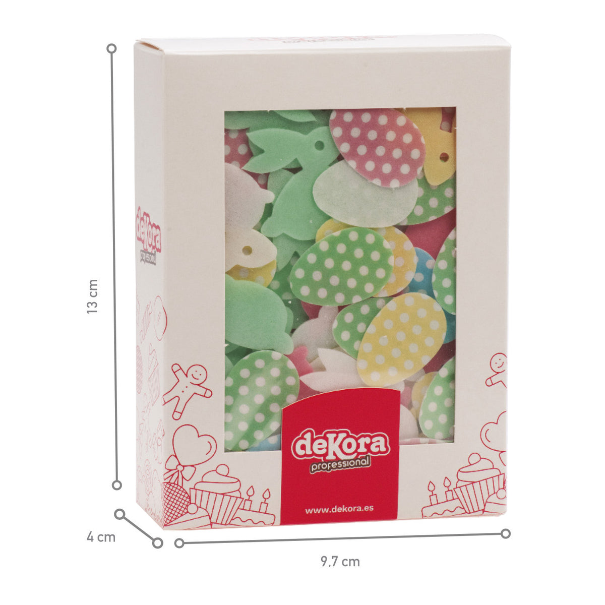 DECORACION OBLEA TARTA SURTIDO PASCUA -3,5CM