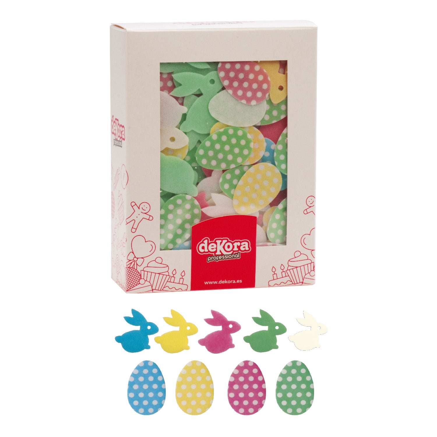 DECORACION OBLEA TARTA SURTIDO PASCUA -3,5CM