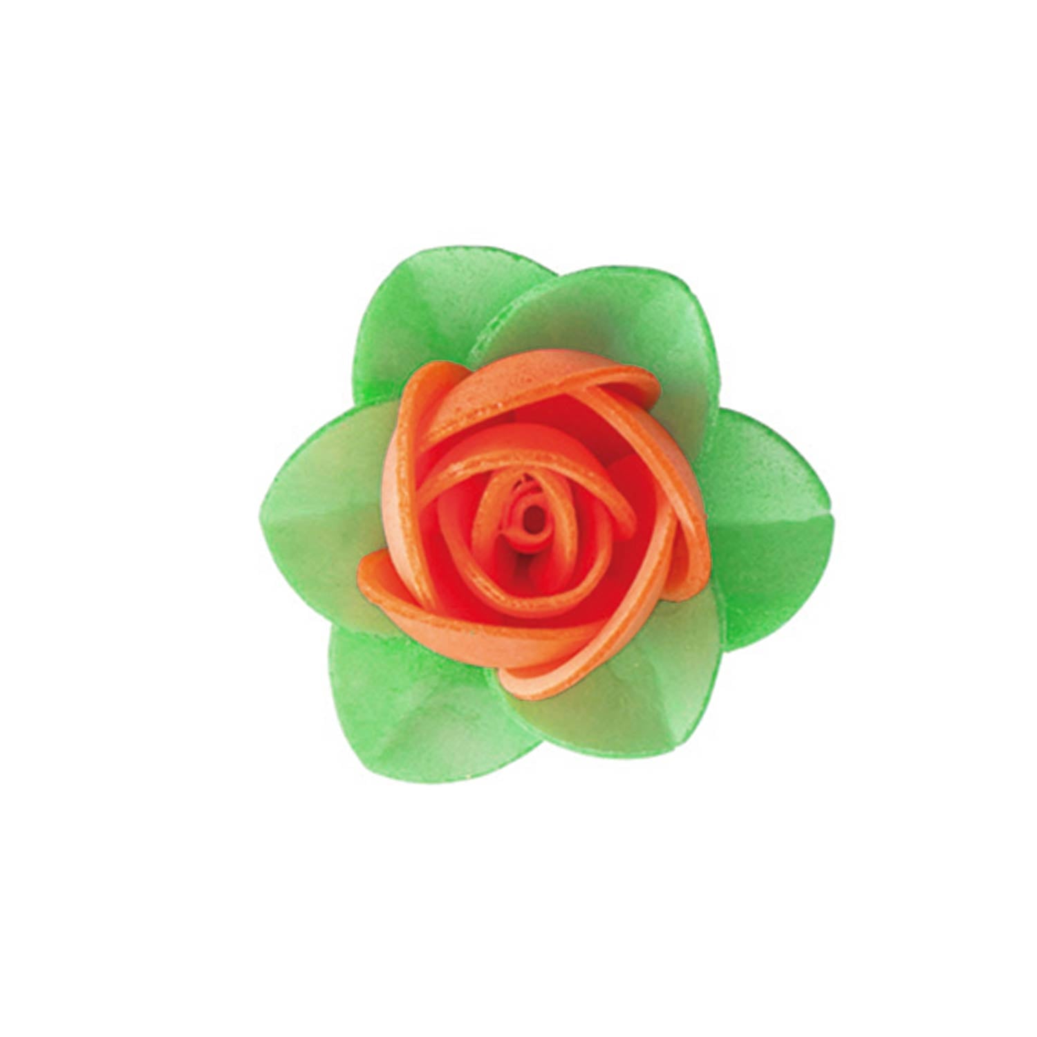 FLORES OBLEA CON HOJA 4CM COLORES