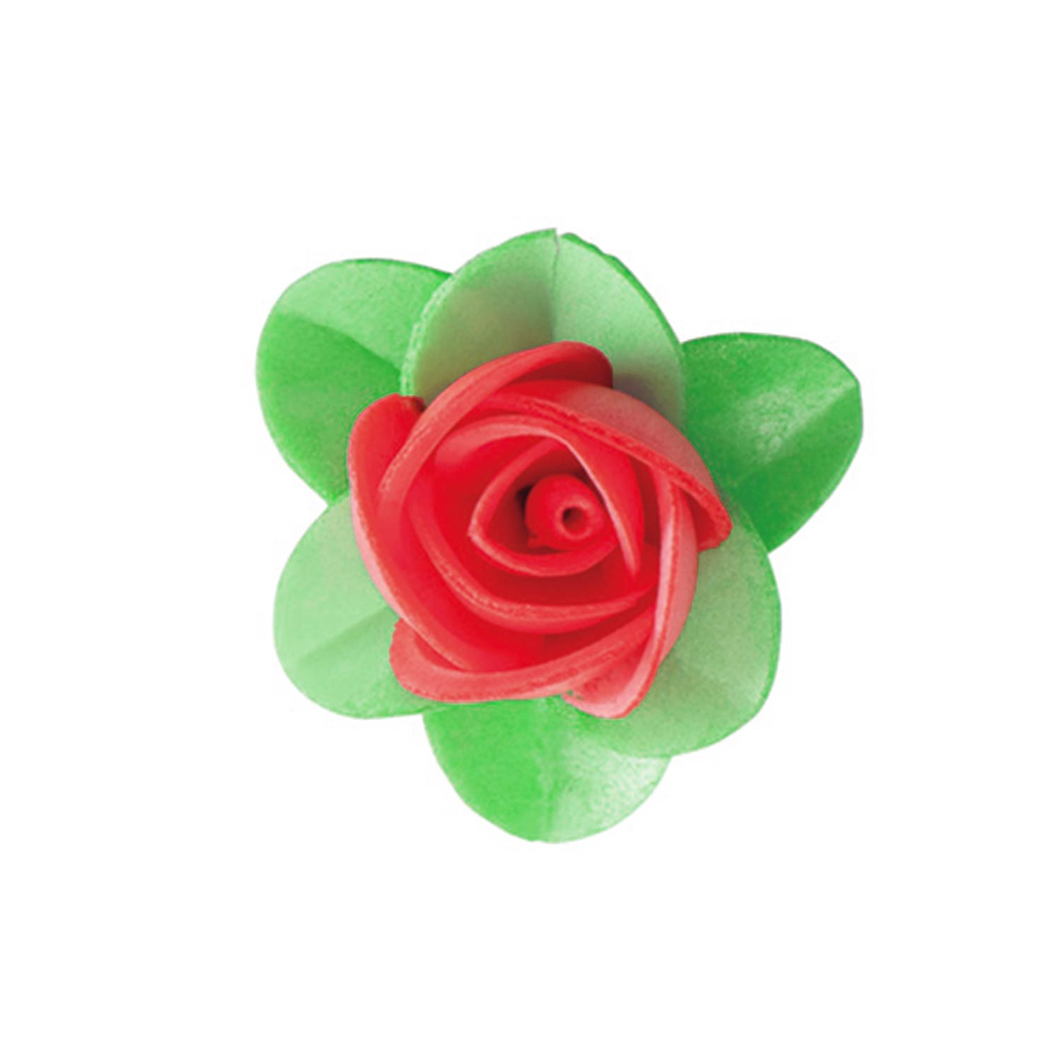 FLORES OBLEA CON HOJA 4CM COLORES