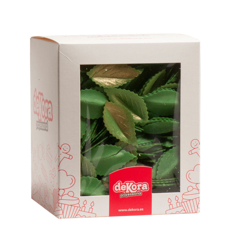 HOJA OBLEA VERDE METALIZADA  4.2CM