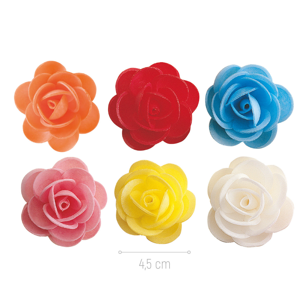 50 ROSA SURTIDA SIN HOJA 4.5CM