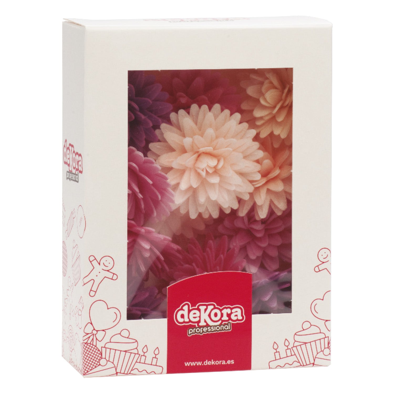 BOX OF 12 WAFER POMPONS ASSORTED COLORS Ø 4.5CM