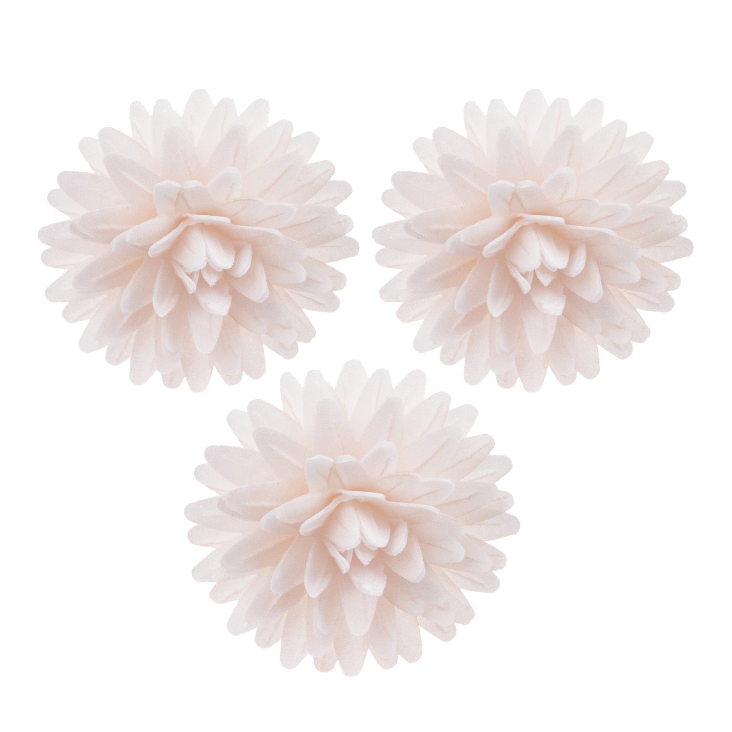 CAJA DE 12 POMPONES DE OBLEA BLANCOS Ø 4.5CM