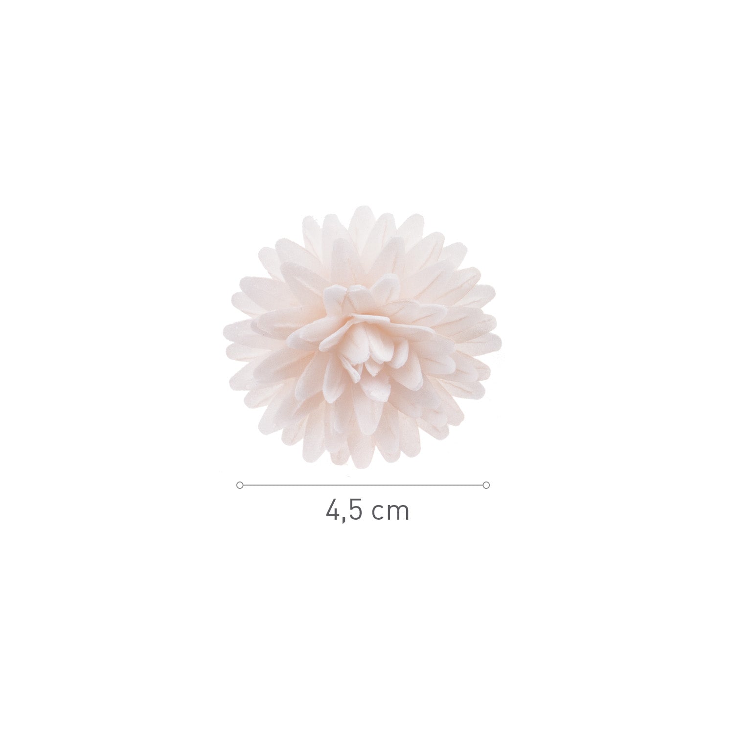 BOX OF 12 WHITE WAFER POMPONS Ø 4.5CM