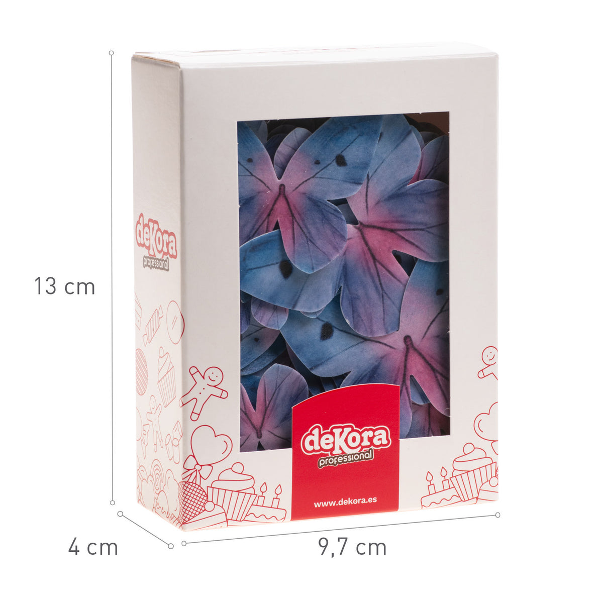 BUTTERFLIES WAFER BLUE TONES 3-6CM