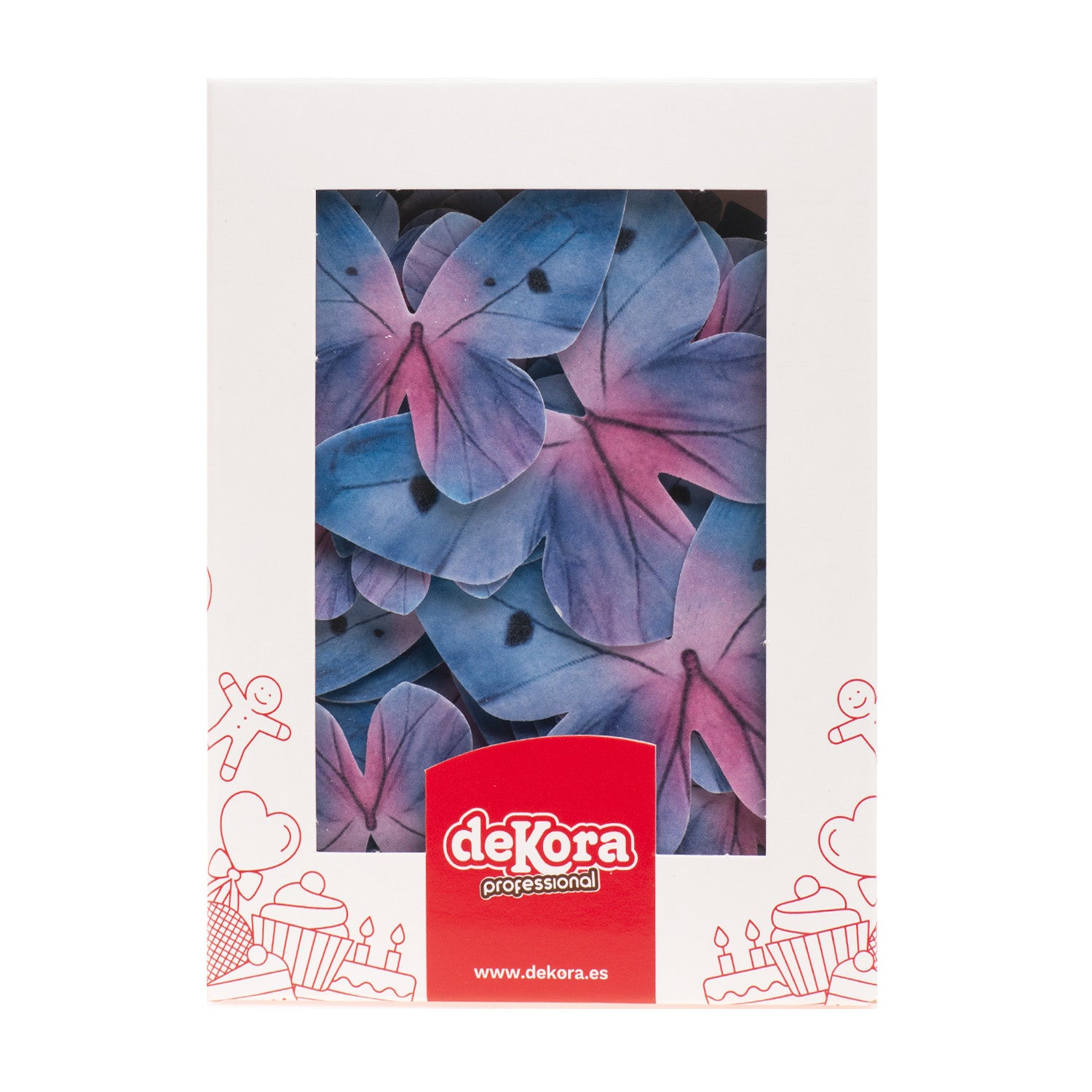 BUTTERFLIES WAFER BLUE TONES 3-6CM