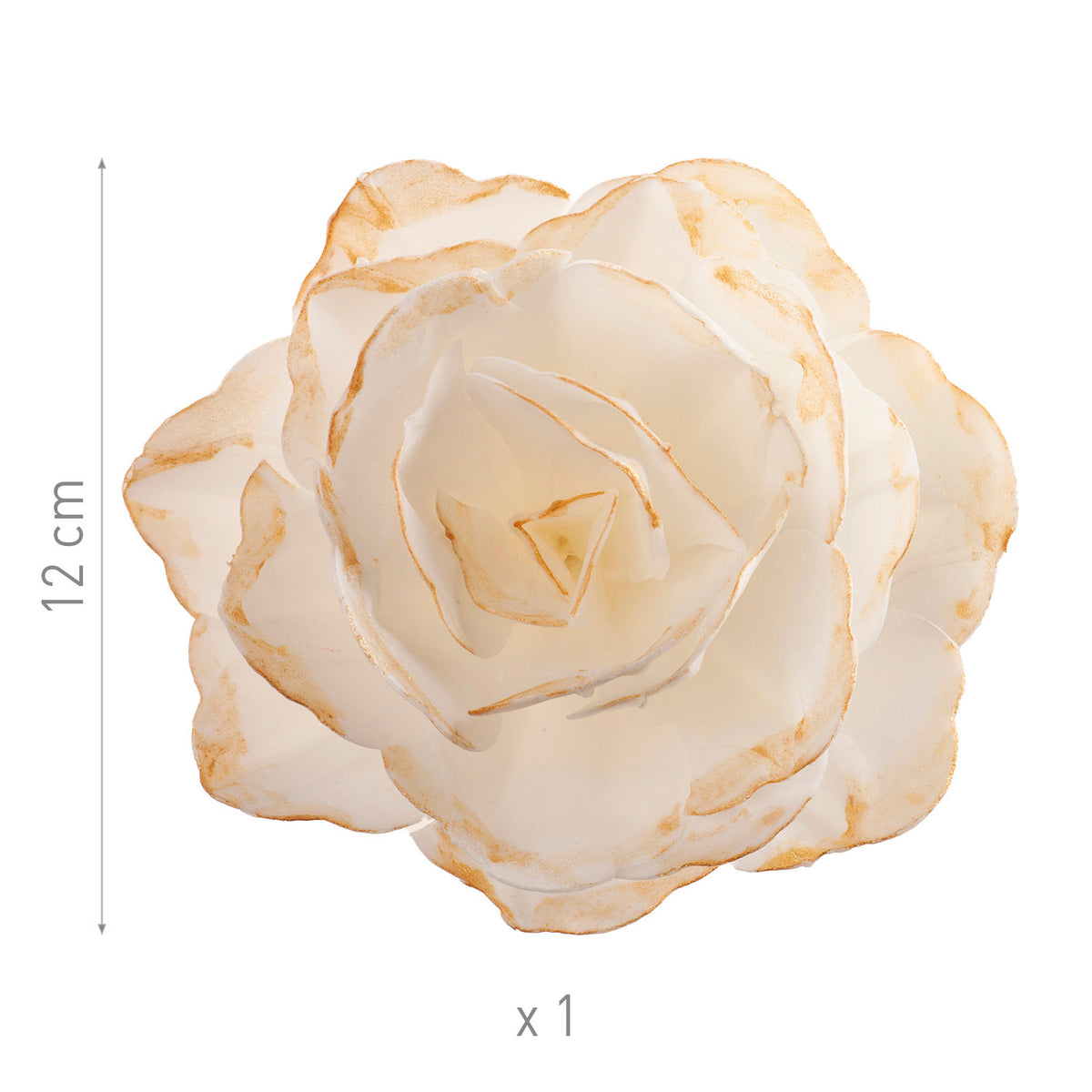 ROSA ARTISTICA COLOR DORADO 12CM