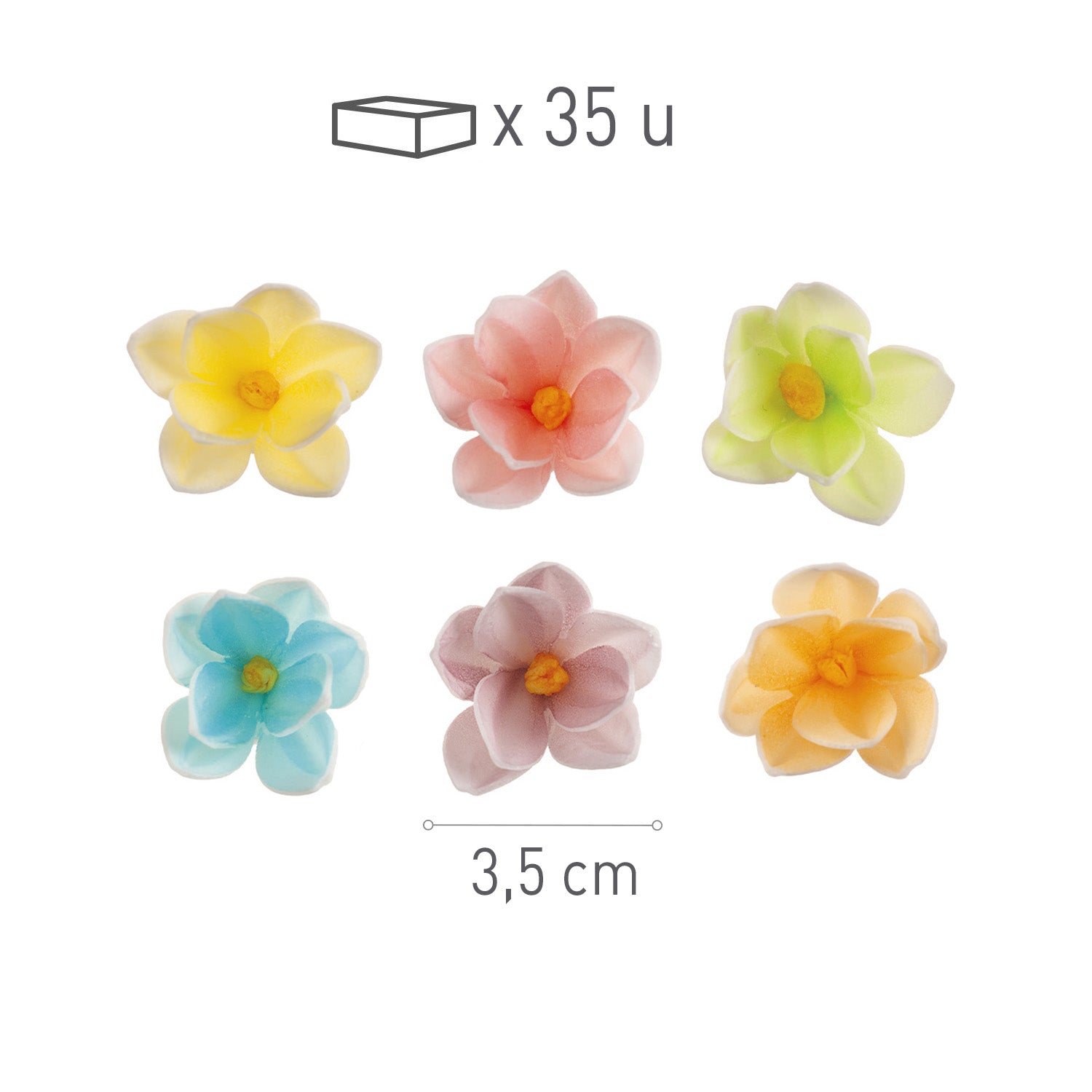 MINI FLORES COLORES 3.5CM