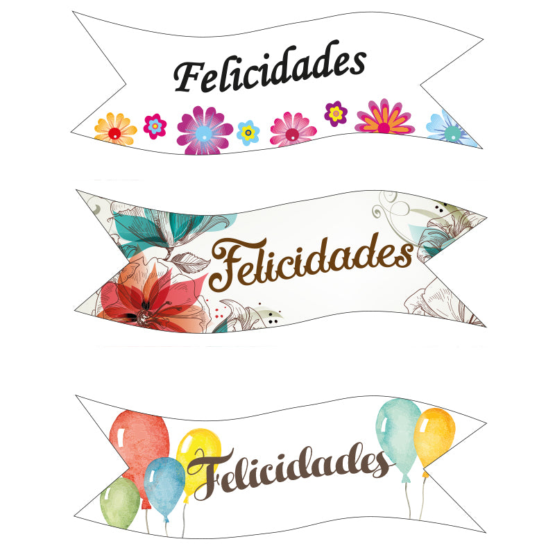 BANDERAS OBLEA FELICIDADES