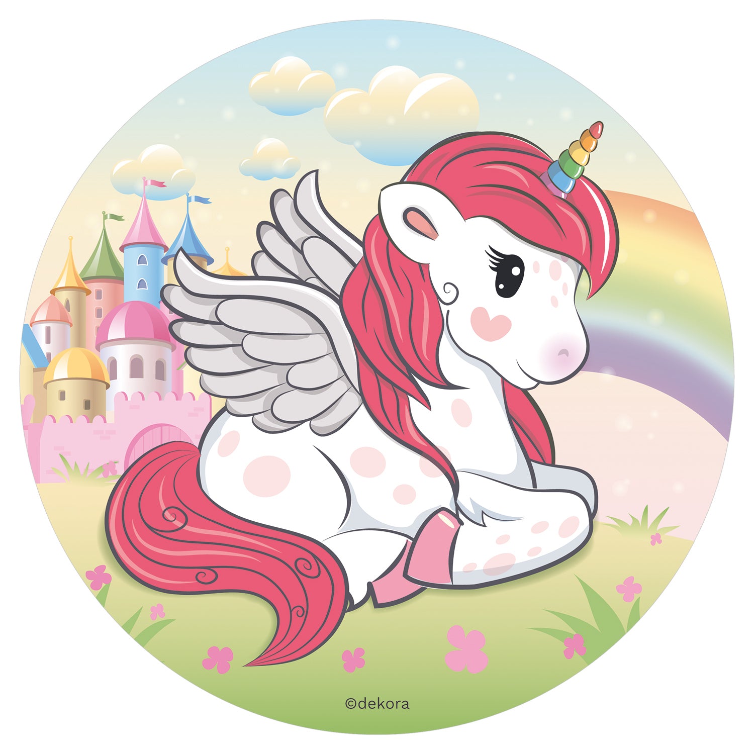 DISCO OBLEA TARTA UNICORNIO 20CM