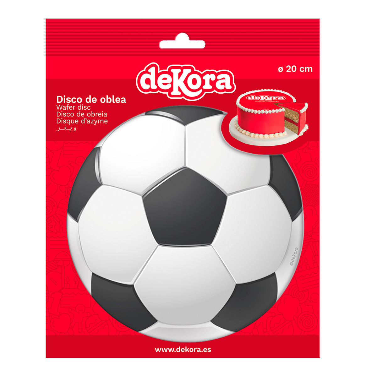 DISCO OBLEA TARTA BALON FUTBOL 20CM
