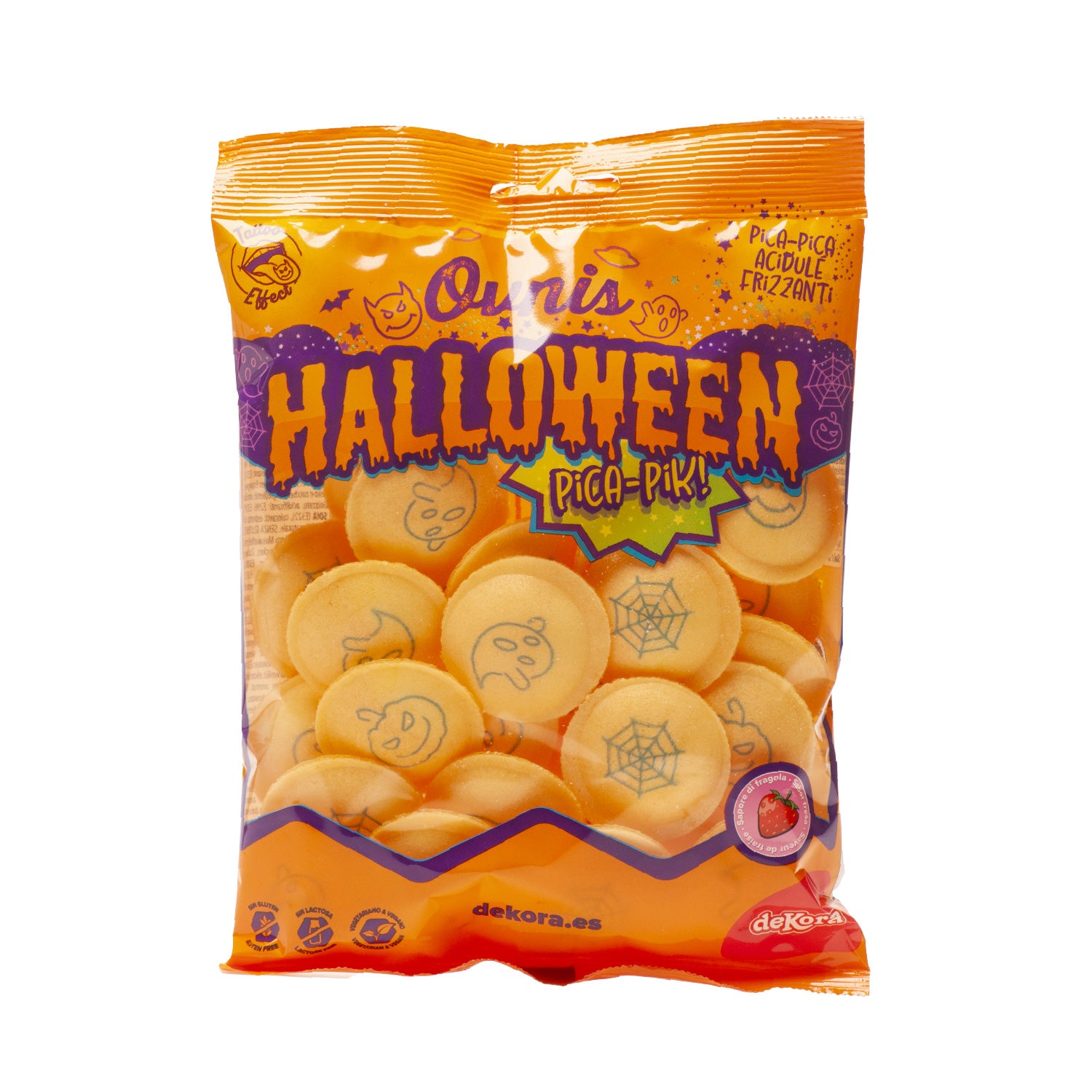 OVNIS OBLEA RELLENOS CON PICA PICA TATTOO HALLOWEEN 39GR