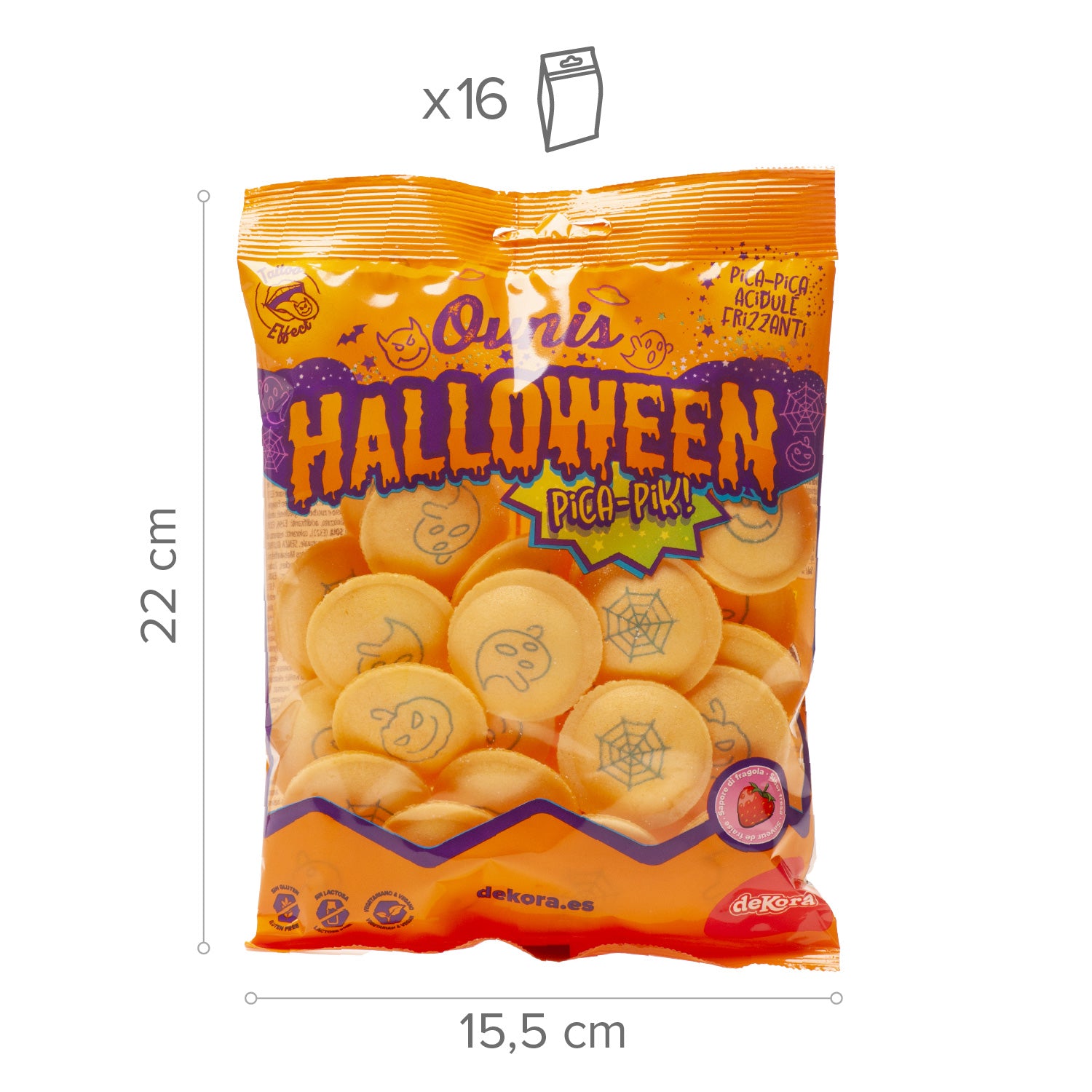 OVNIS OBLEA RELLENOS CON PICA PICA TATTOO HALLOWEEN 39GR