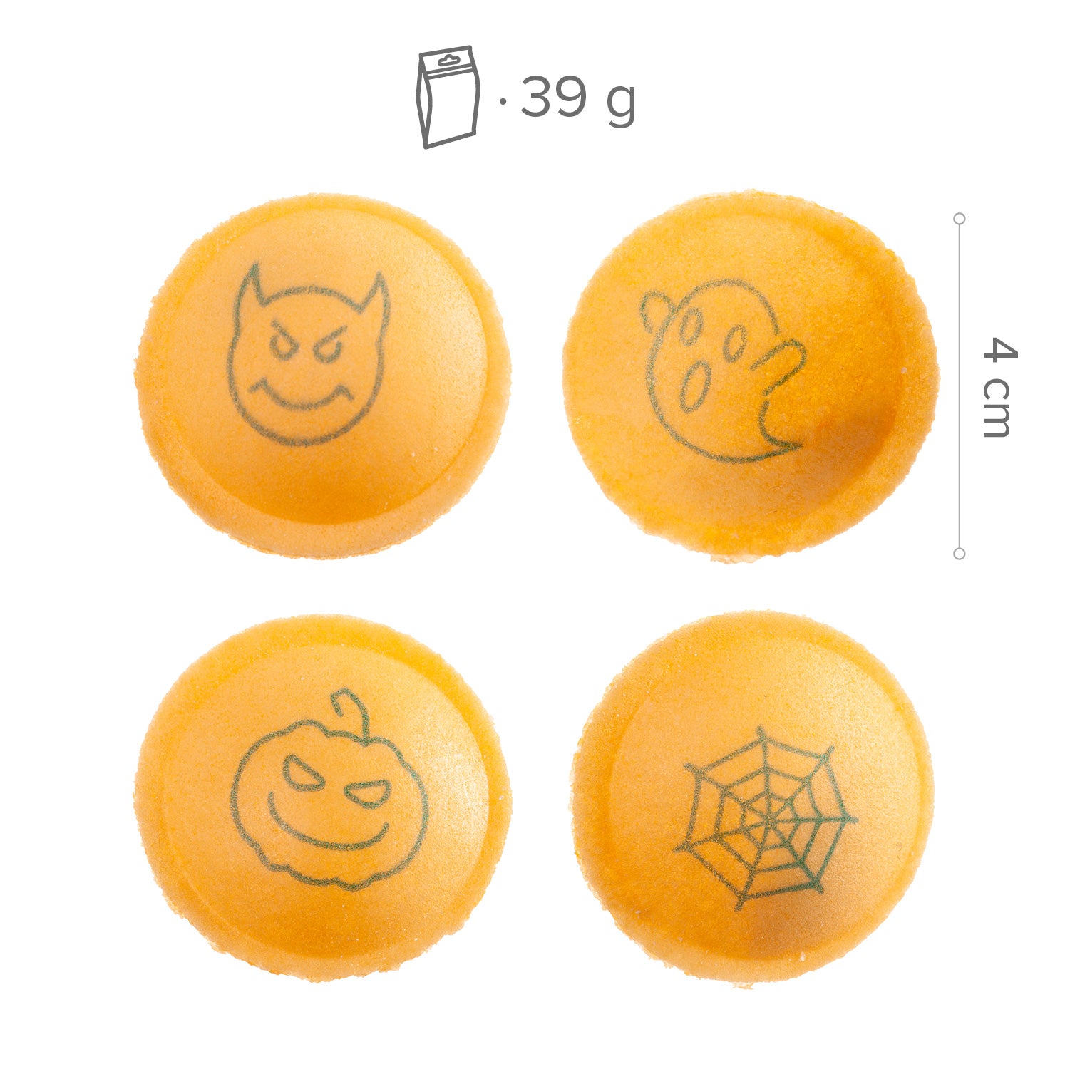 OVNIS OBLEA RELLENOS CON PICA PICA TATTOO HALLOWEEN 39GR