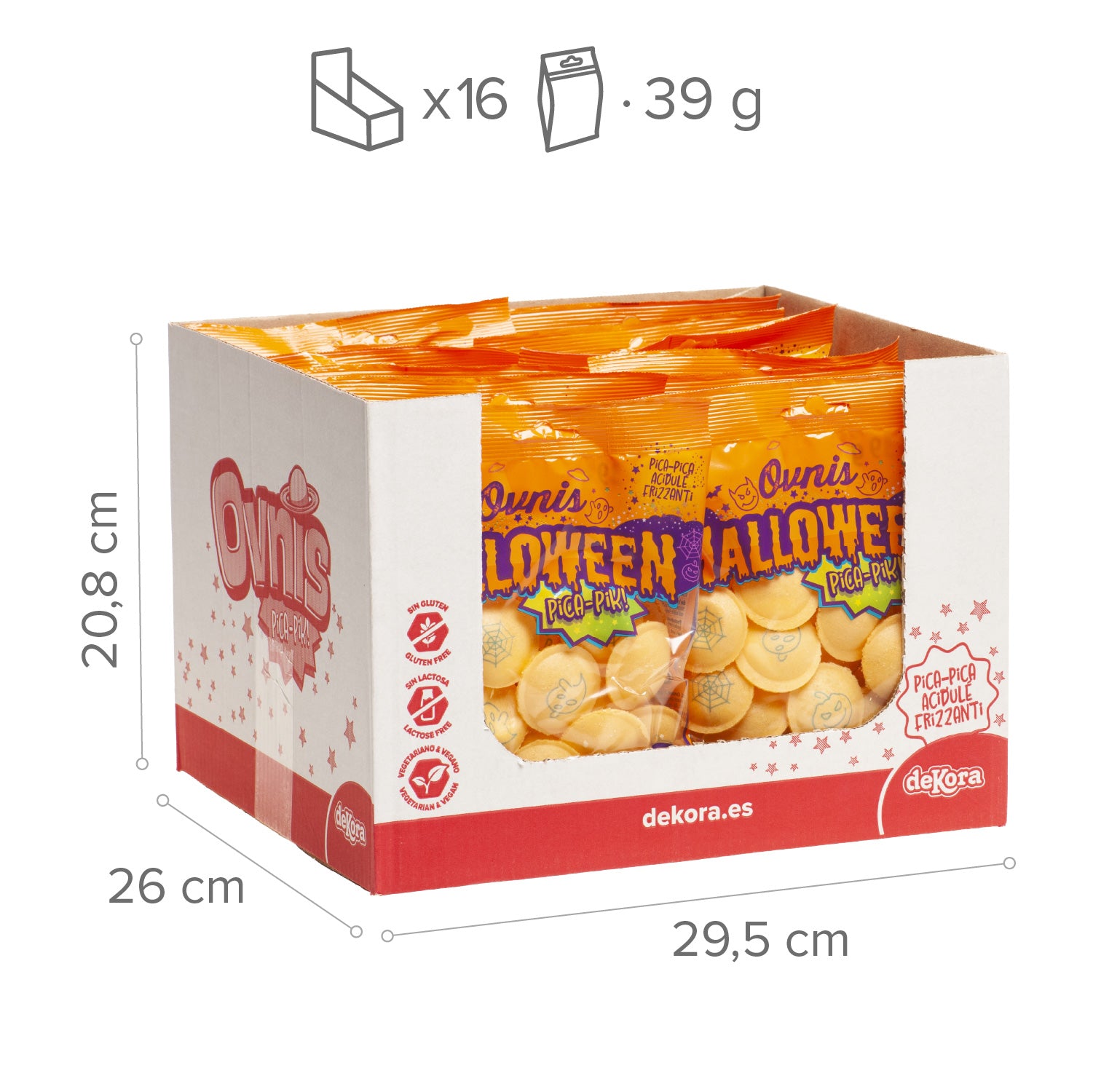 OVNIS OBLEA RELLENOS CON PICA PICA TATTOO HALLOWEEN 39GR