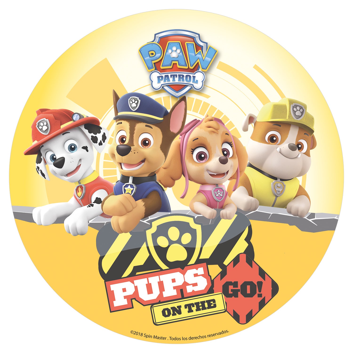 DISCO OBLEA TARTA PAW PATROL PUPS 20CM