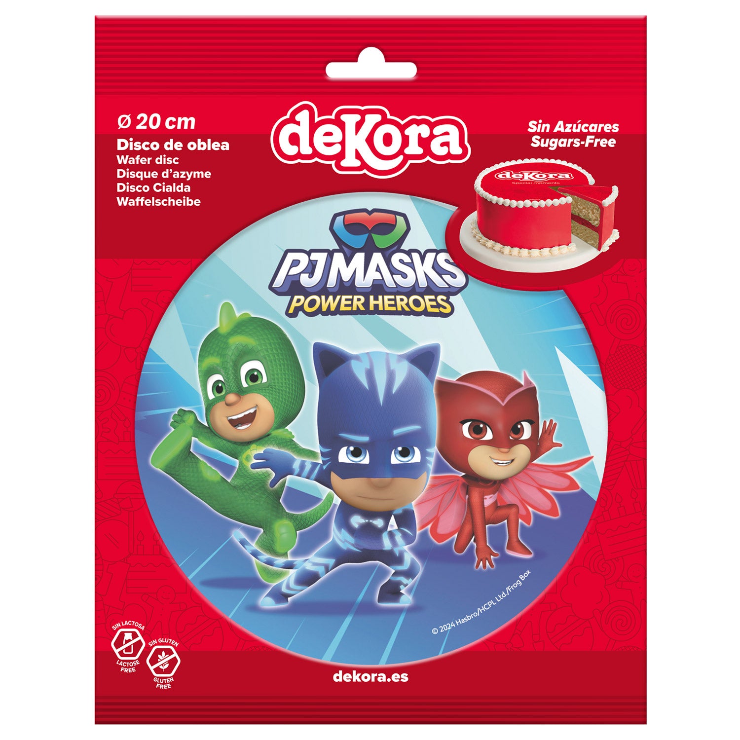 DISCO OBLEA TARTA PJ MASKS 20CM