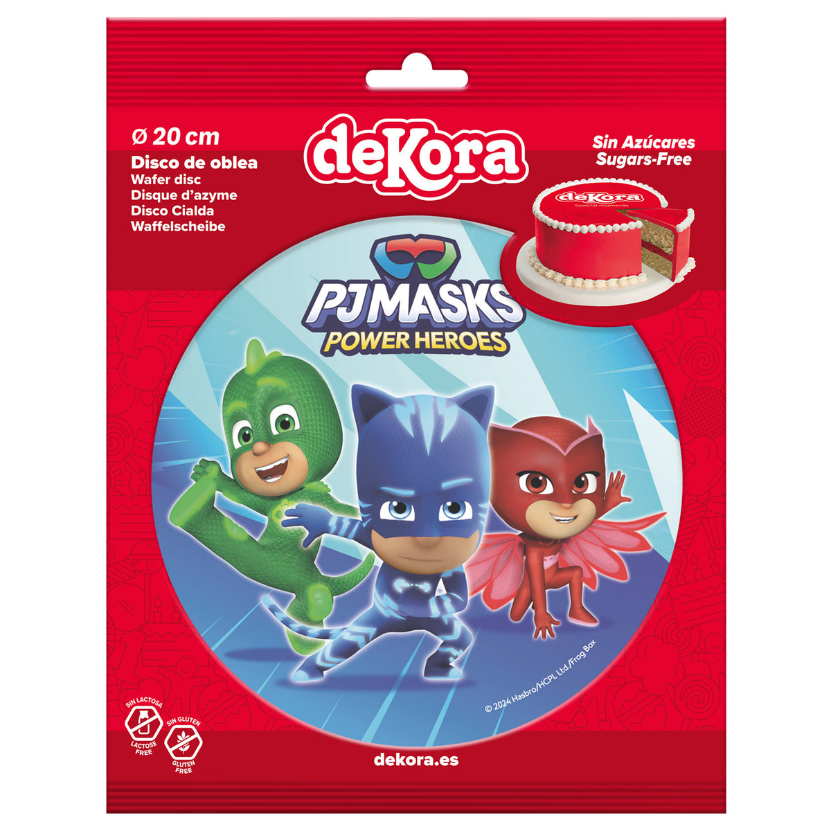 DISCO OBLEA TARTA PJ MASKS 20CM
