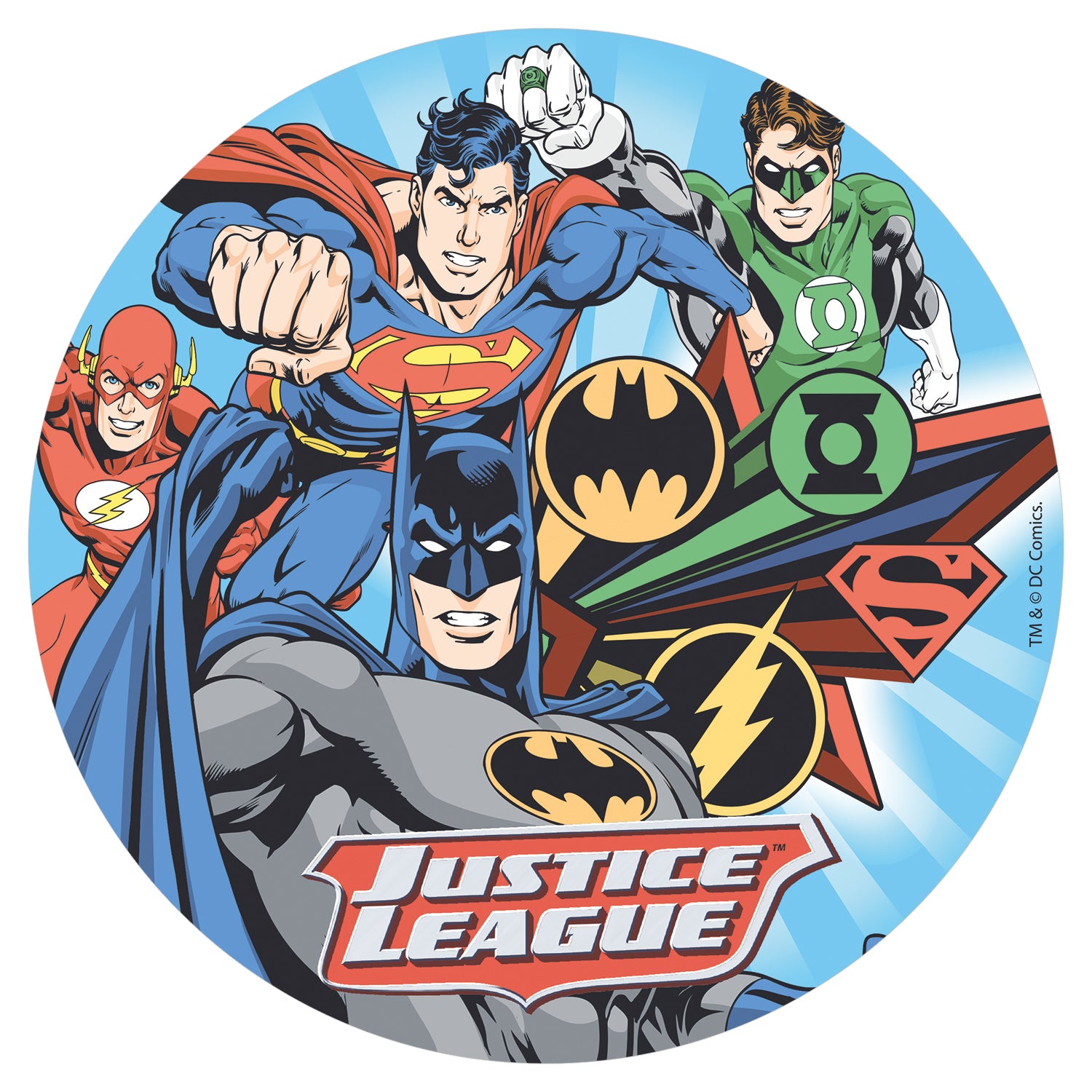 DISCO OBLEA TARTA JUSTICE LEAGUE 20CM
