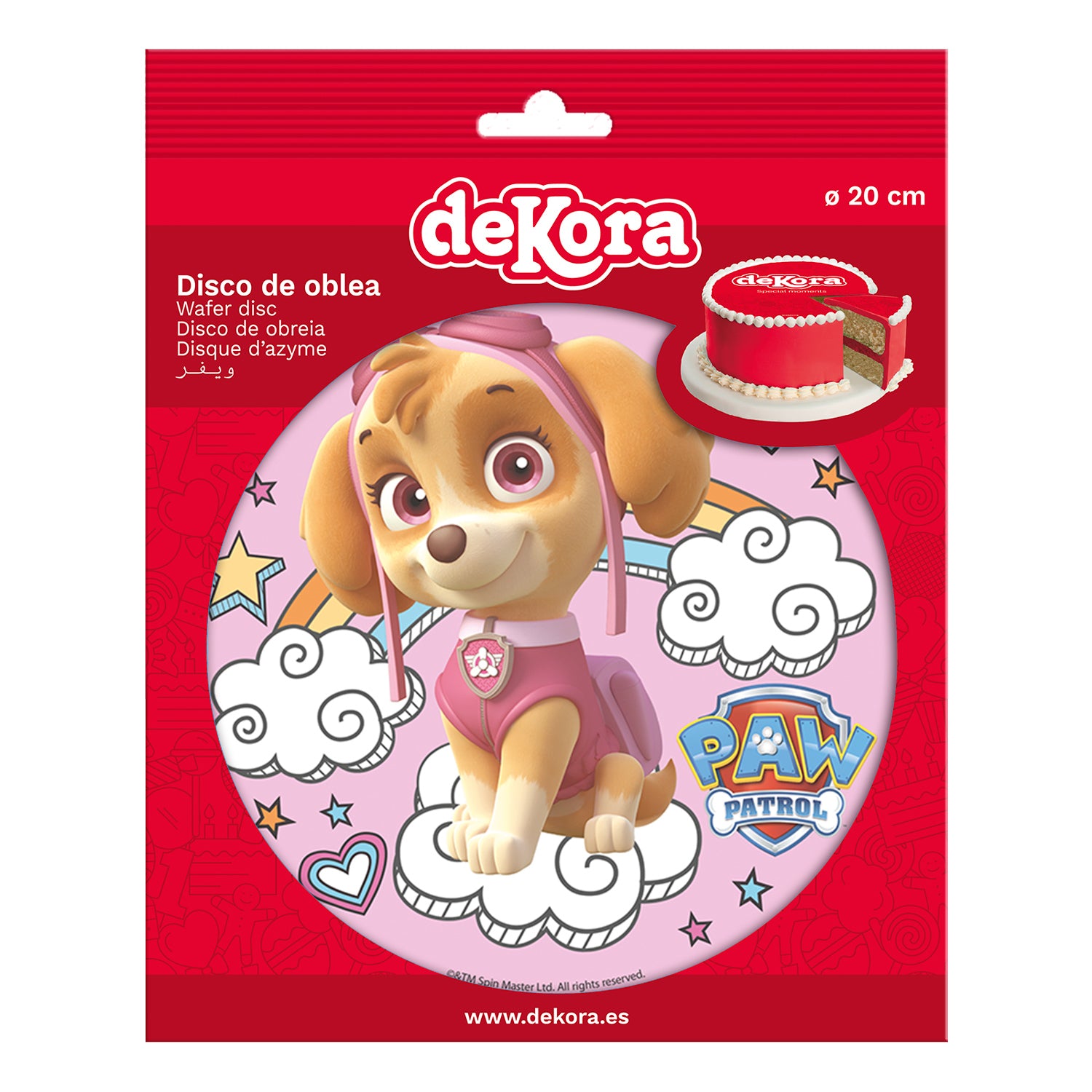 DISCO OBLEA TARTA SKYE PAW PATROL 20CM