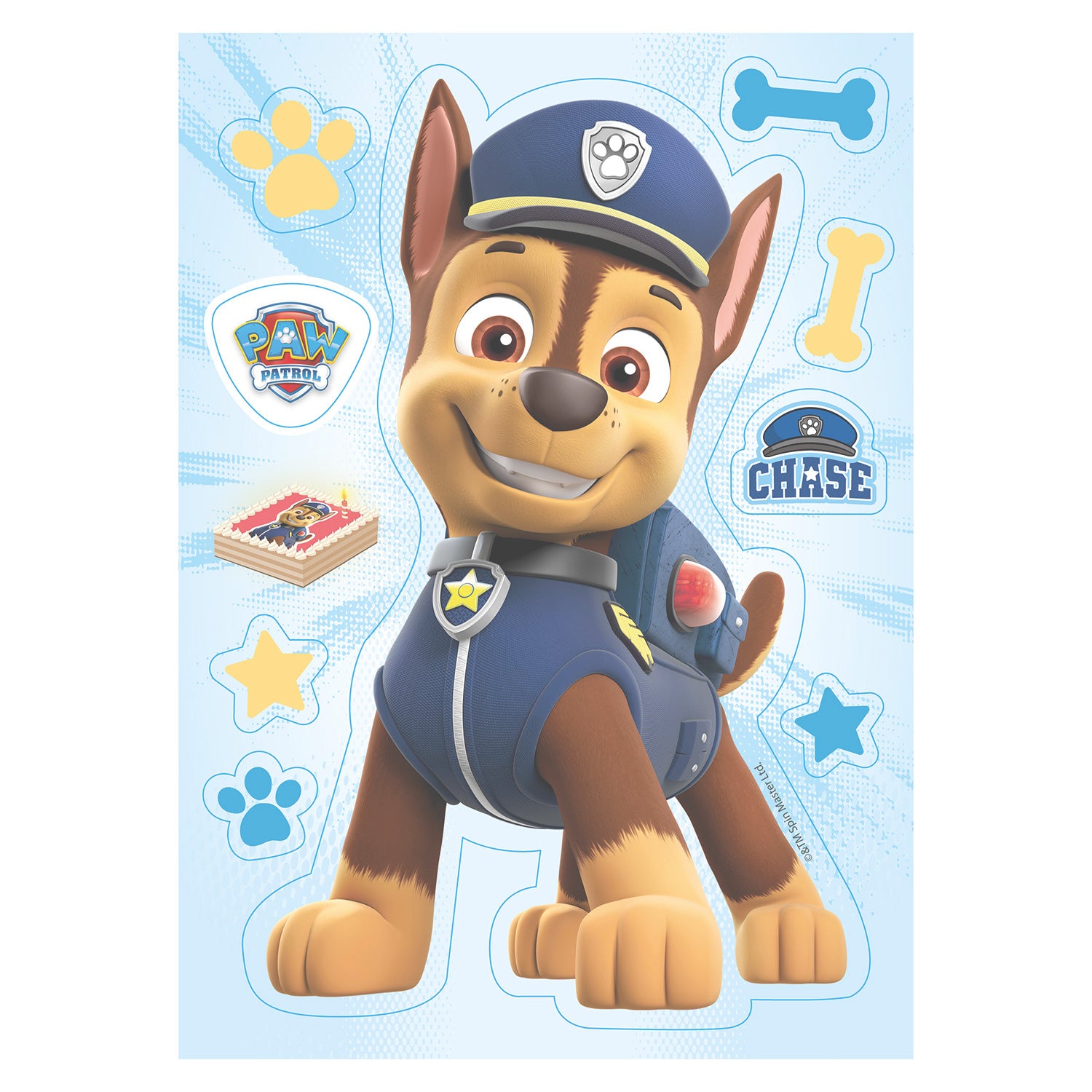 SILUETA OBLEA TARTA CHASE PATRULLA CANINA 14.8X21CM A5