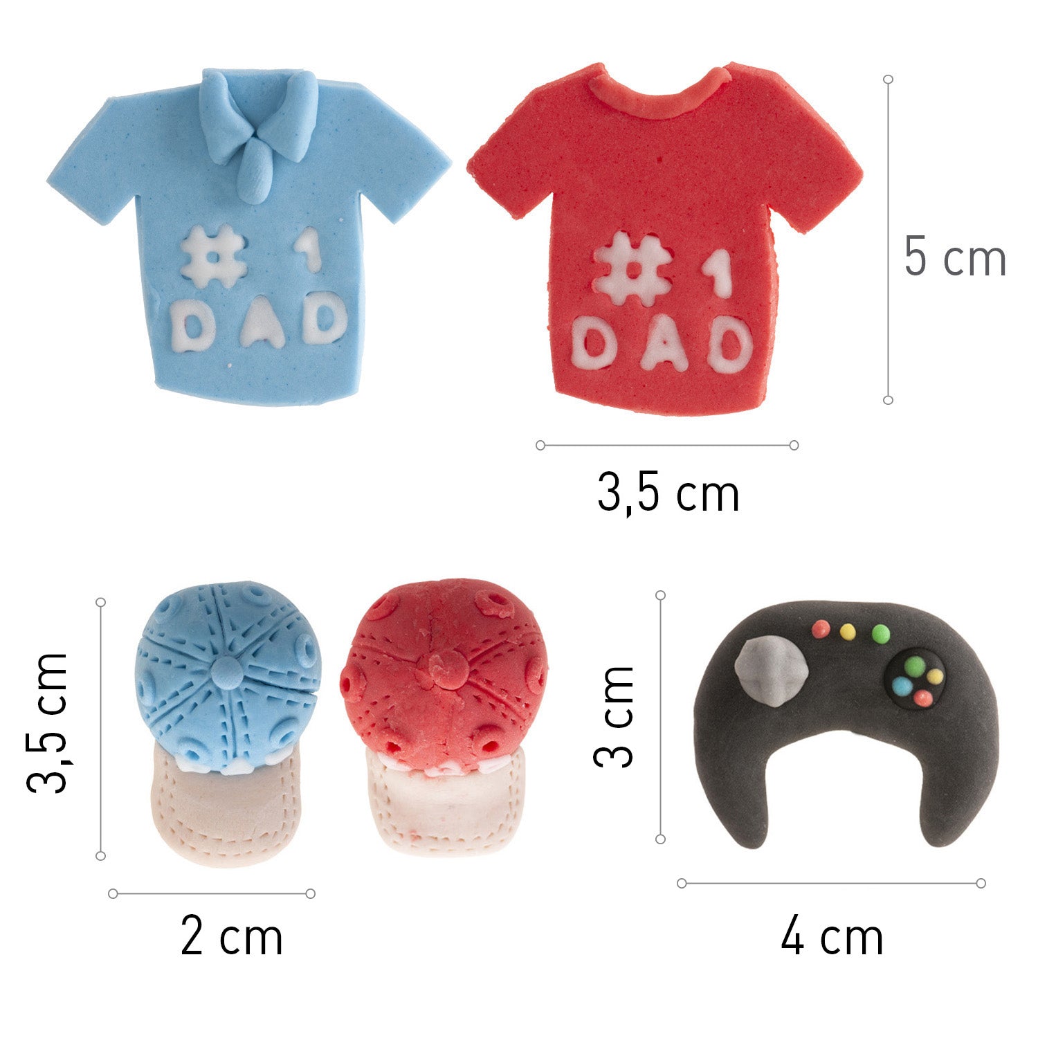 DECORACION AZUCAR 2D YOUNG DAD 5 DISEÑOS