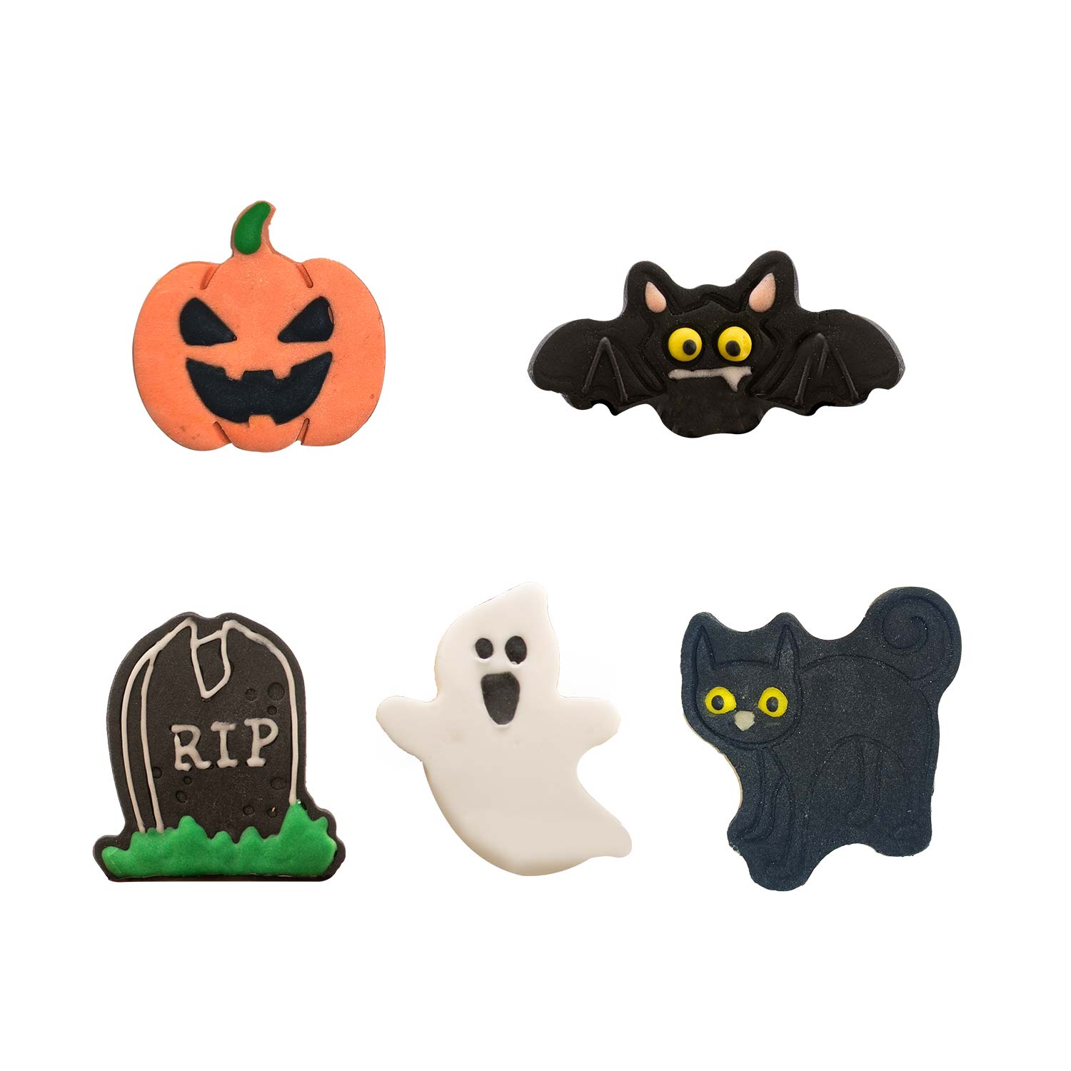 DECORACIÓN AZÚCAR HALLOWEEN 5 DISEÑOS 50X51MM