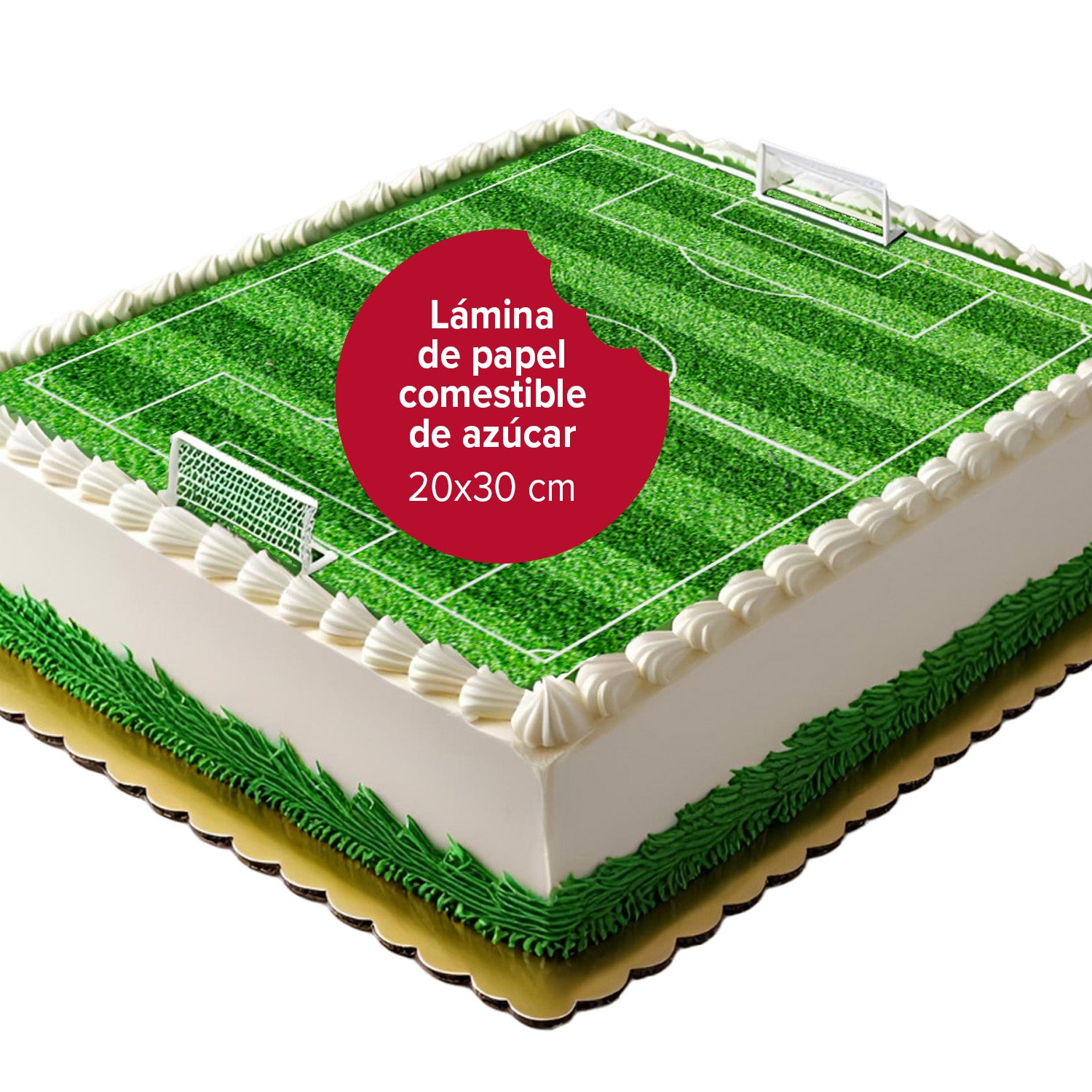 LAMINA COMESTIBLE CAMPO FUTBOL 20X30CM ZERO