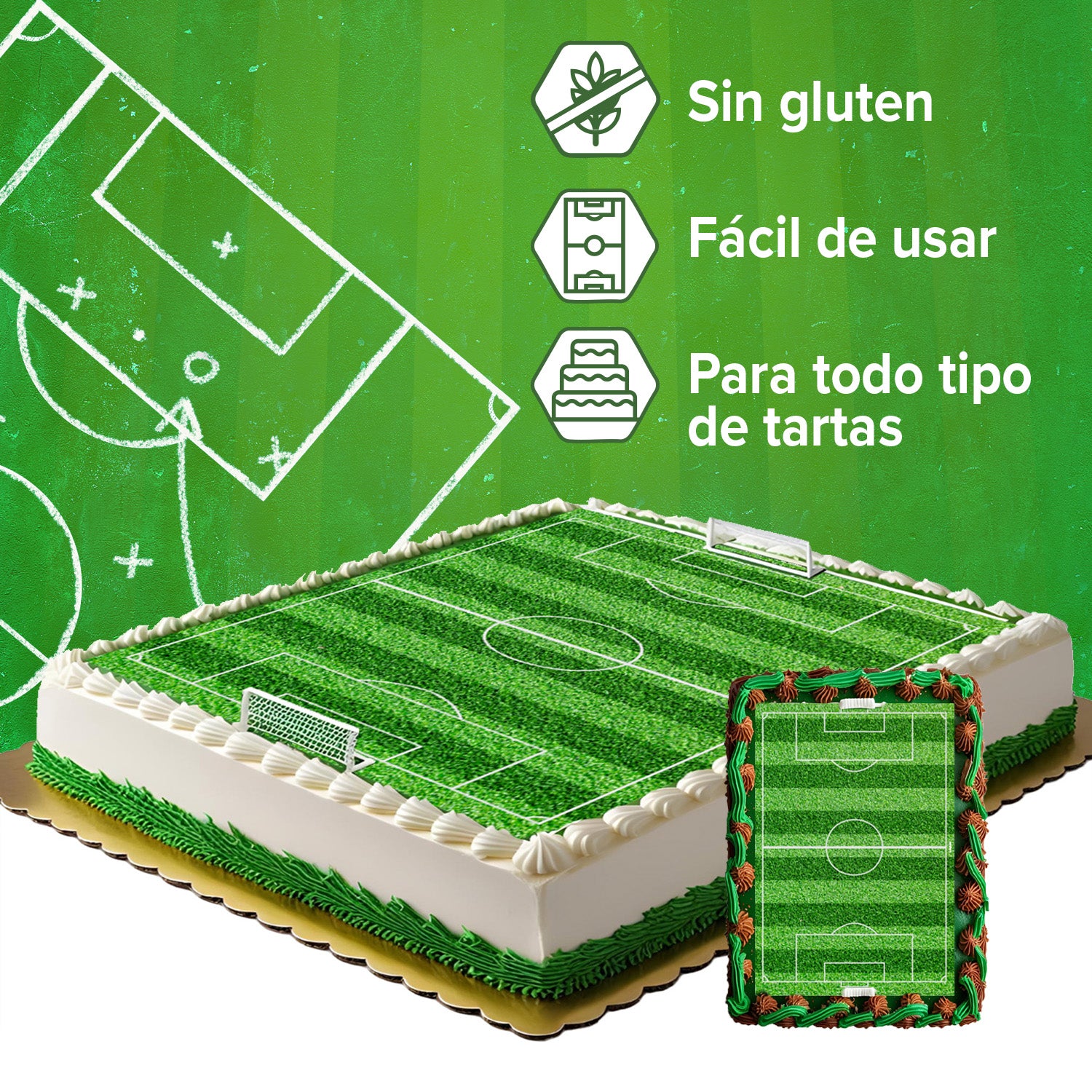 LAMINA COMESTIBLE CAMPO FUTBOL 20X30CM ZERO