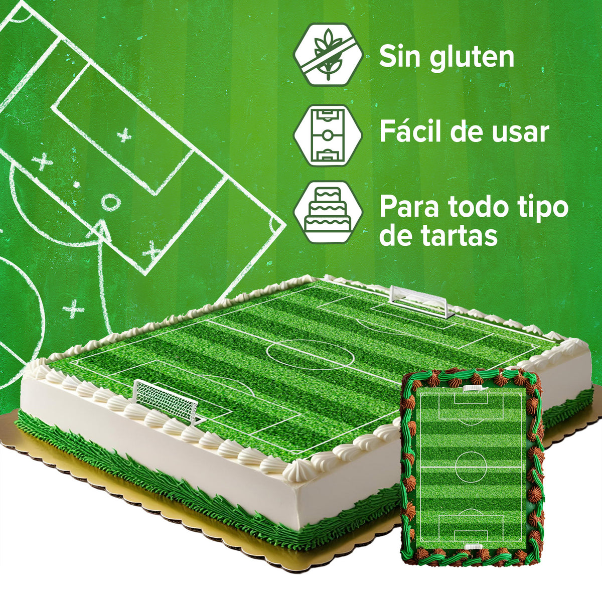 LAMINA COMESTIBLE CAMPO FUTBOL 20X30CM ZERO