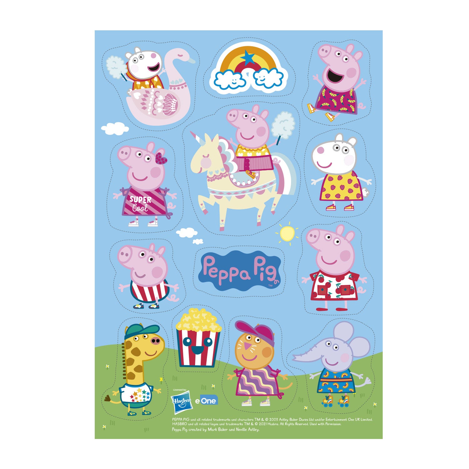 DECORACION COMESTIBLE RECORTABLE PEPPA PIG ZERO A5