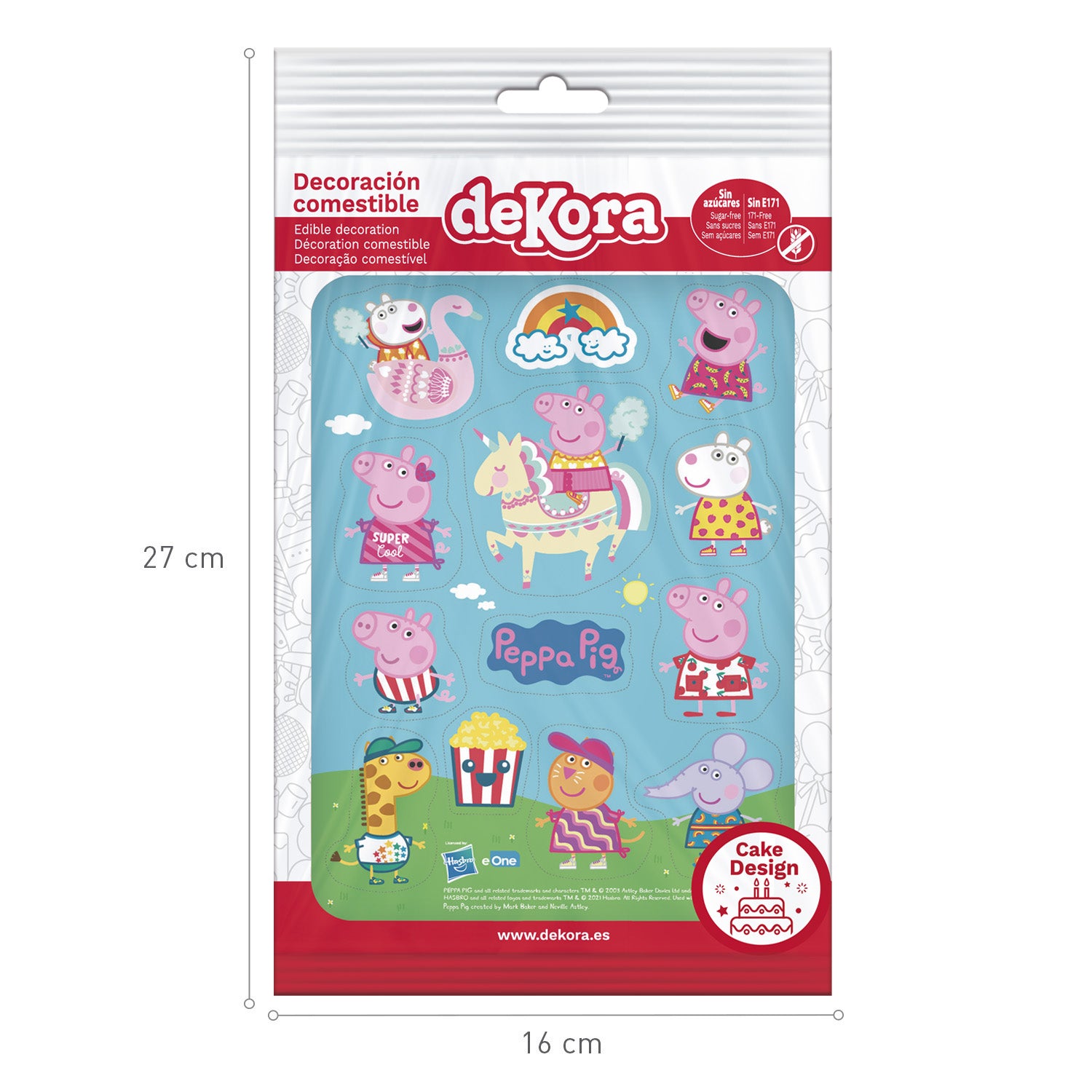 DECORACION COMESTIBLE RECORTABLE PEPPA PIG ZERO A5