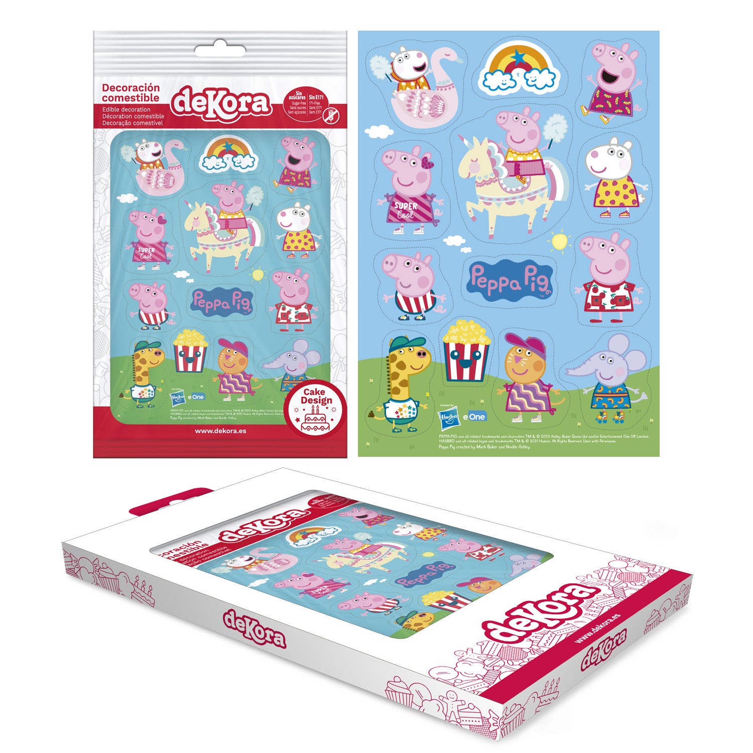 DECORACION COMESTIBLE RECORTABLE PEPPA PIG ZERO A5