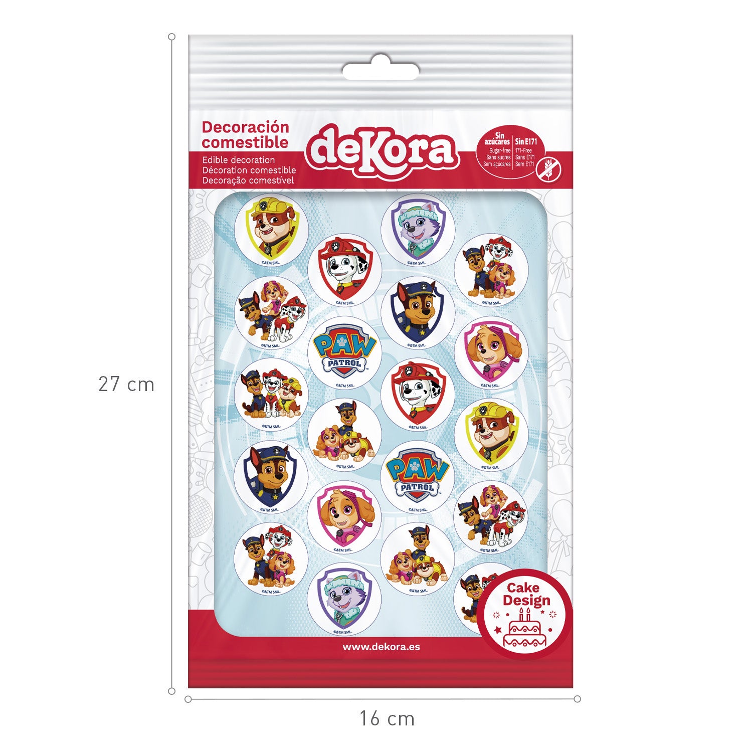 MINI DISCOS COMESTIBLES PATRULLA CANINA Ø 3,4CM ZERO A5