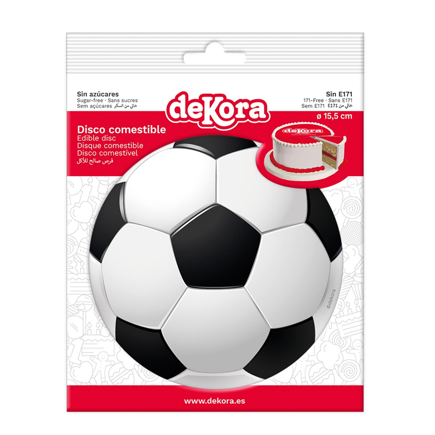 DISCO COMESTIBLE BALON FUTBOL 15,5CM