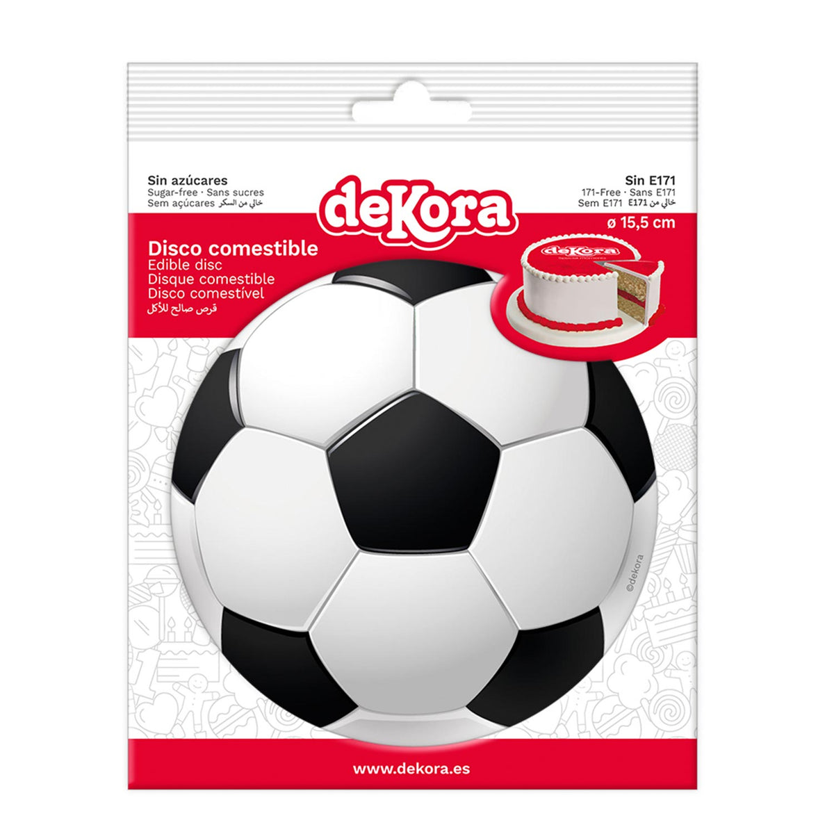 DISCO COMESTIBLE BALON FUTBOL 15,5CM