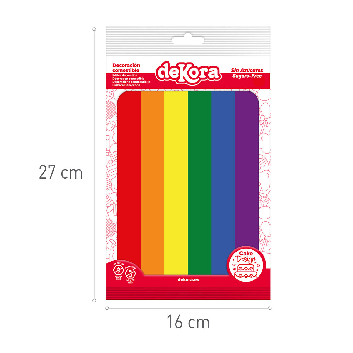 LAMINA COMESTIBLE TARTA LGTBI 14,8X21CM A5