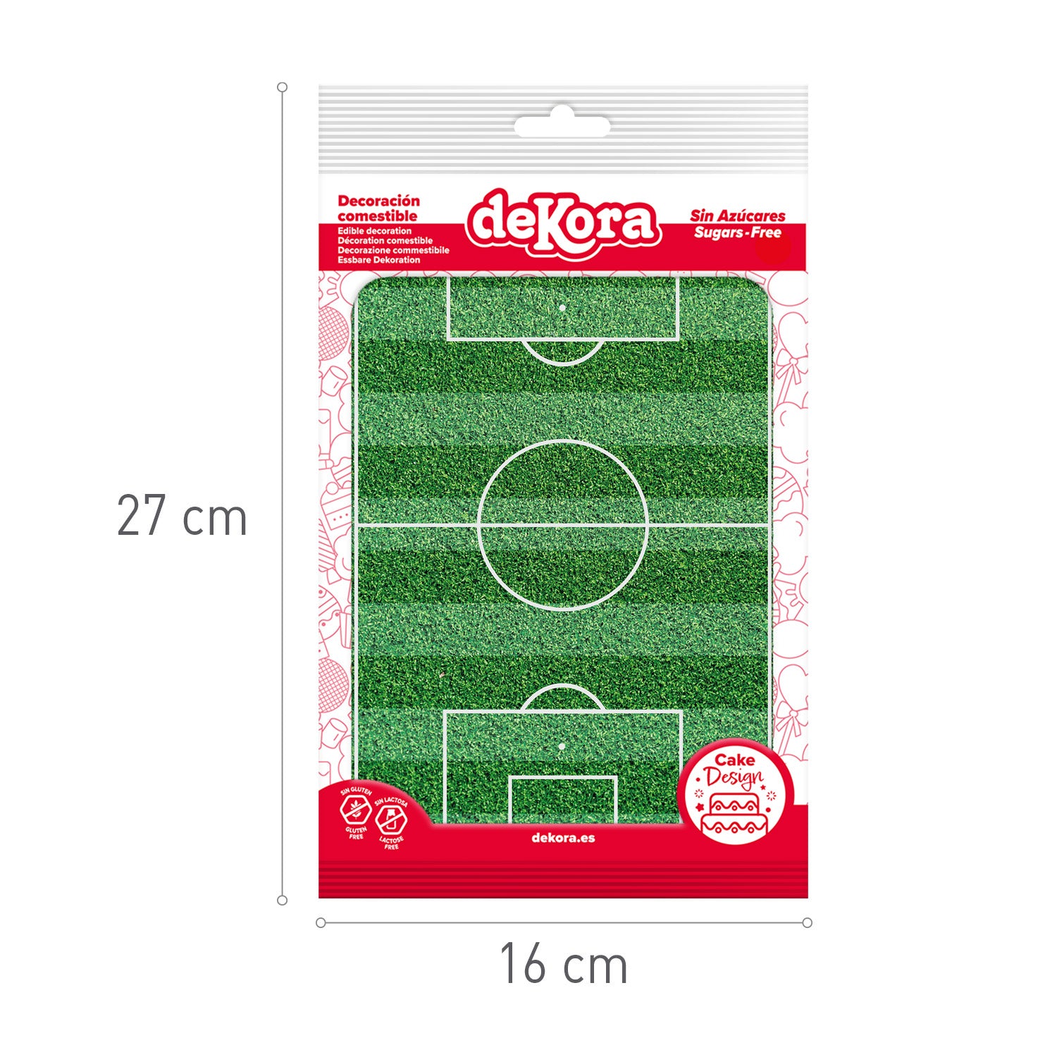 LAMINA COMESTIBLE TARTA CAMPO FUTBOL 14,8X21CM A5