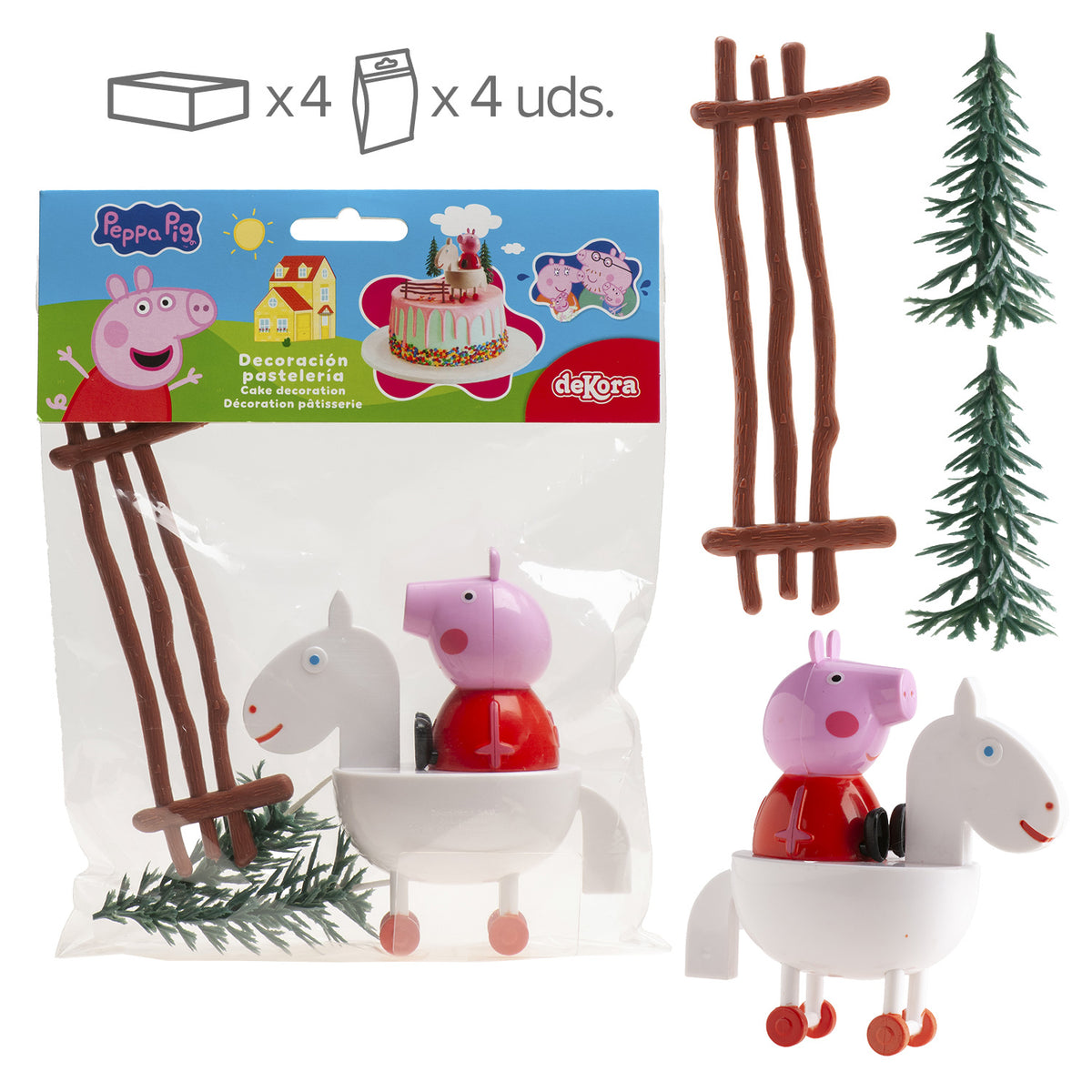 KIT PVC RETAIL PEPPA PIG PARA DECORAR TARTAS