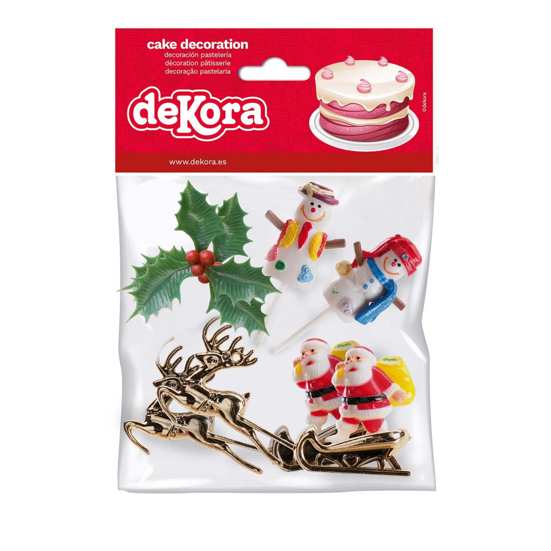 CAKE TOPPER FIGURA PLASTICO 3 MODELOS, 6 UDS, 12 BOLSAS
