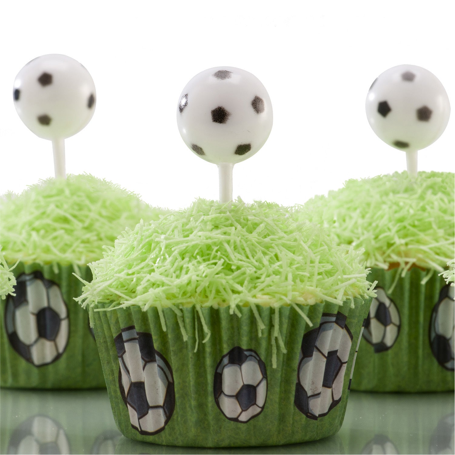 CAKE TOPPER BALONES FÚTBOL 6 UDS 12 BOLSAS