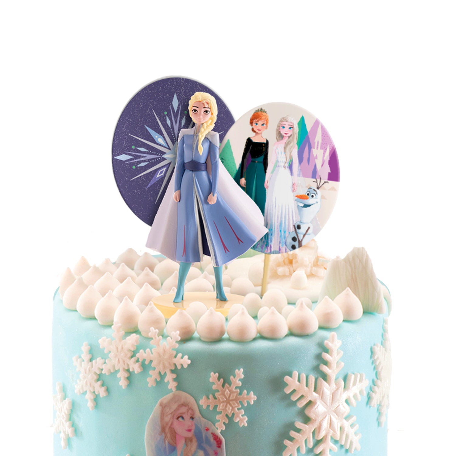 KIT PVC CON PINCHOS FROZEN 2 ELSA PARA DECORAR TARTAS