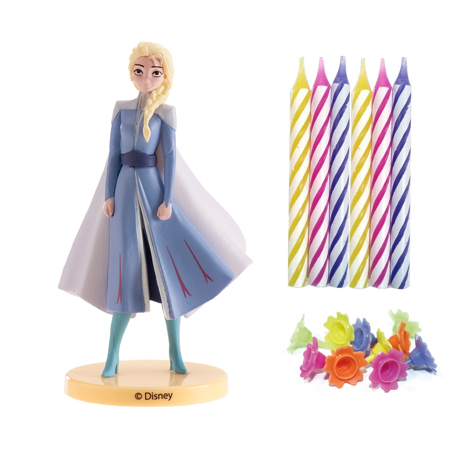 KIT PVC RETAIL FROZEN CON 10 VELAS PARA DECORAR TARTAS