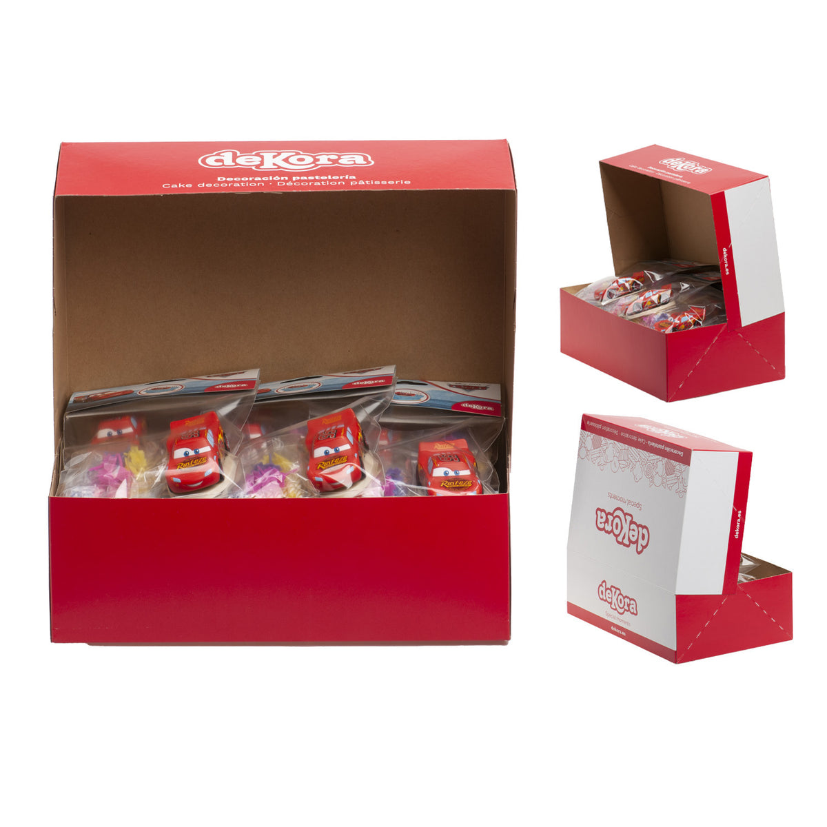 KIT PVC RETAIL CARS CON 10 VELAS PARA DECORAR TARTAS
