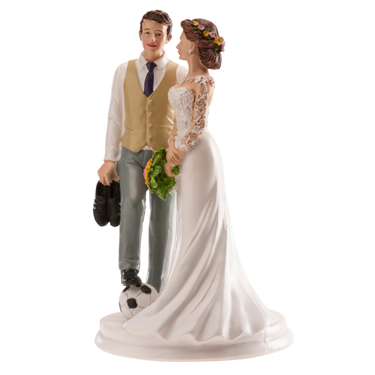 PAREJA BODA FUTBOL 18CM