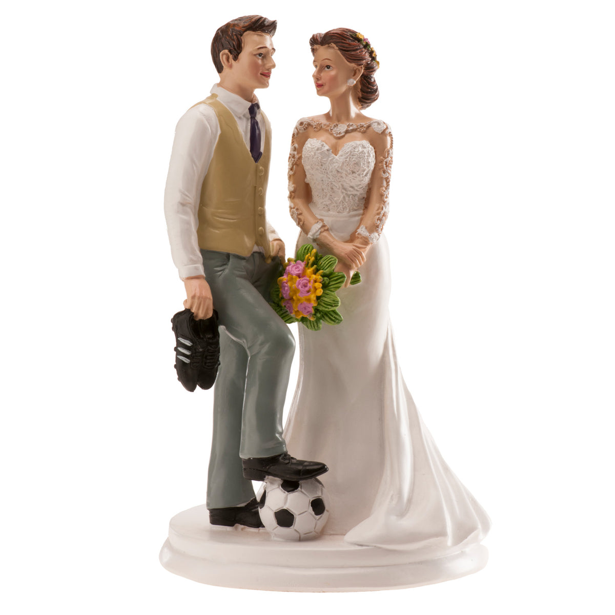 PAREJA BODA FUTBOL 18CM